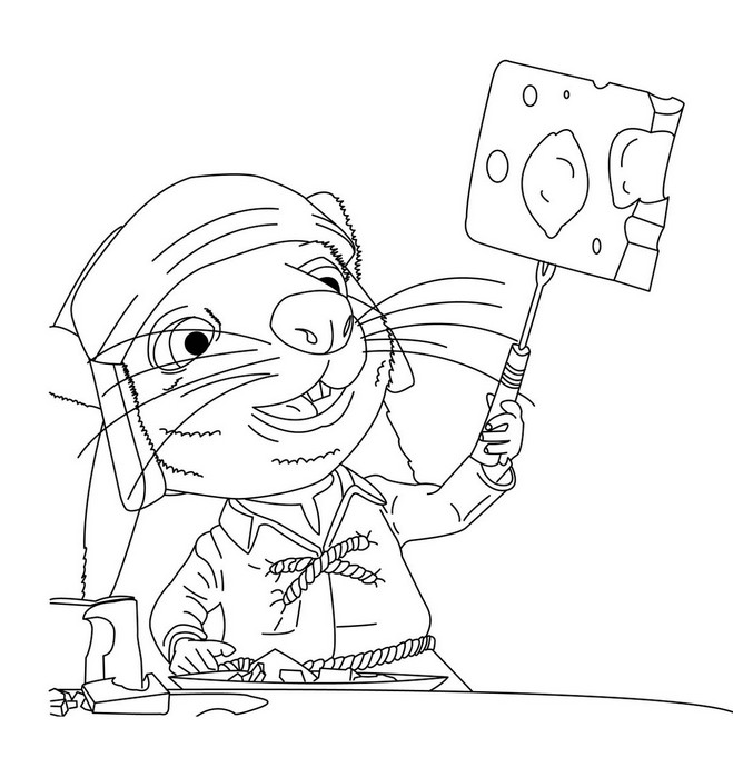 Dibujo para colorear El Valiente Despereaux