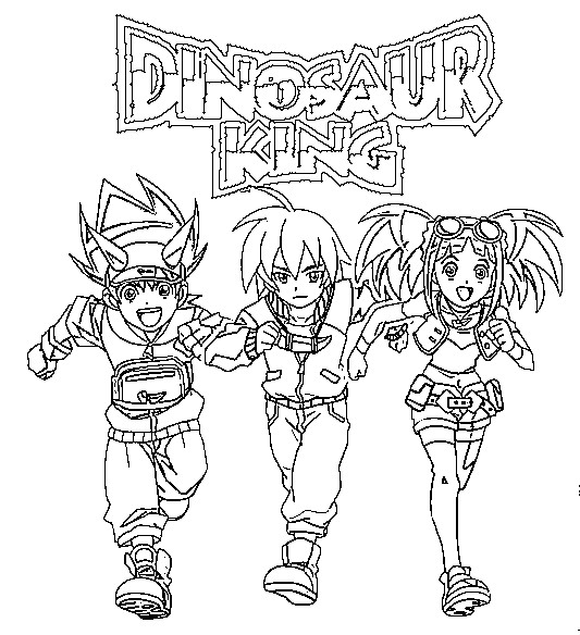 Kleurplaat Dinosaur King