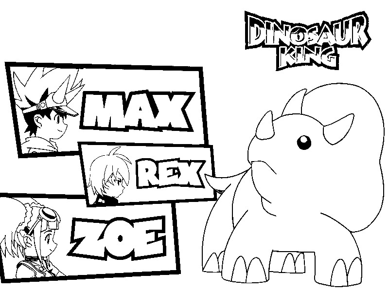 Disegno da colorare Dinosaur King