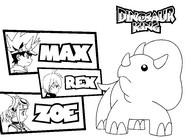 Coloriage D-Team - Dinosaur King