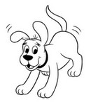 Coloriage gratuit - Clifford - Dessins animés France 5 Les Zouzous
