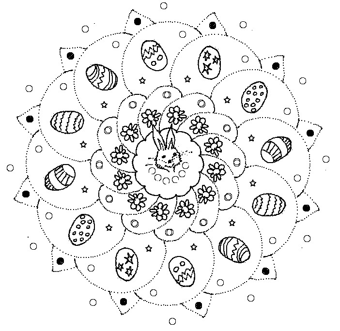 Coloring page Easter's mandalas