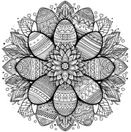 Free coloring page - Easter eggs - Easter's mandalas