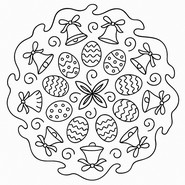 Disegno da colorare Mandala di Pasqua