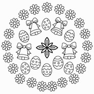 Coloring page Easter's mandalas