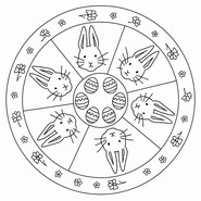 Disegno da colorare Mandala di Pasqua