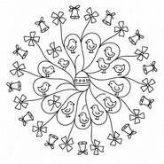 Dibujo para colorear Mandalas de Pascuas