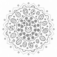 Desenho para colorir Mandalas Pascoa