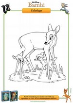 Coloriage Coloriage Bambi et sa maman