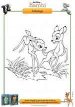 Coloriage Coloriage Bambi et Féline