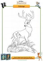 Coloriage Coloriage Bambi et le Prince de la Forêt