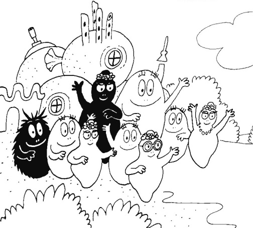 Coloriage La famille Barbapapa