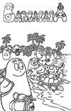 Coloriage Barbabapa en vacances