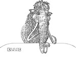 Coloriage à imprimer - L'Age de Glace - Ellie - Age de Glace
