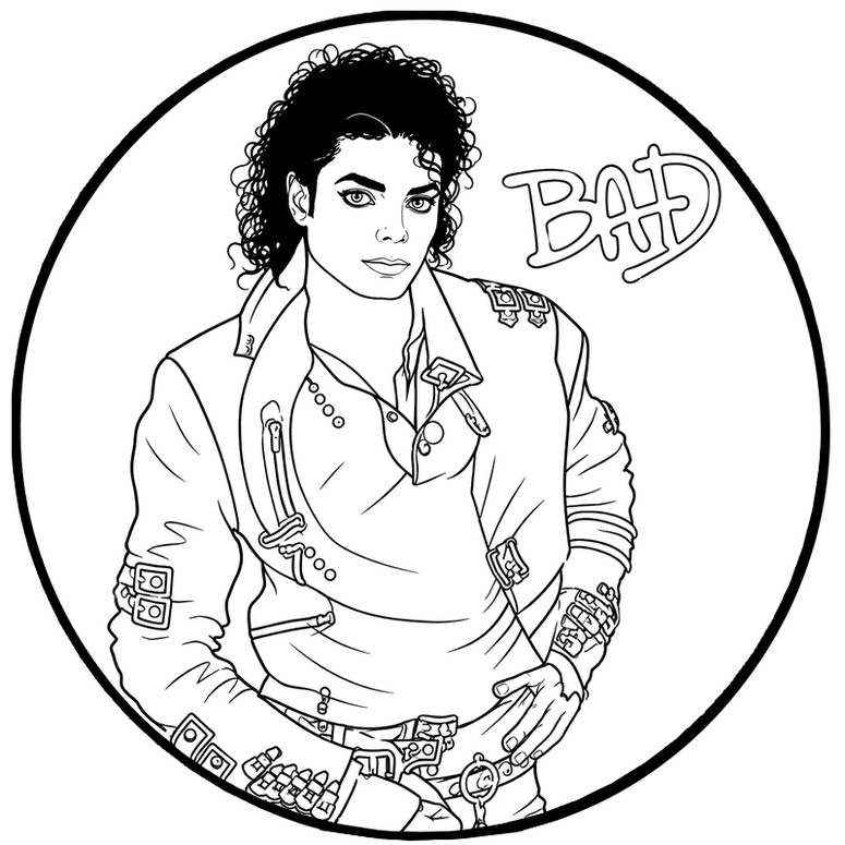 Coloring sheet - Bad - Michael Jackson