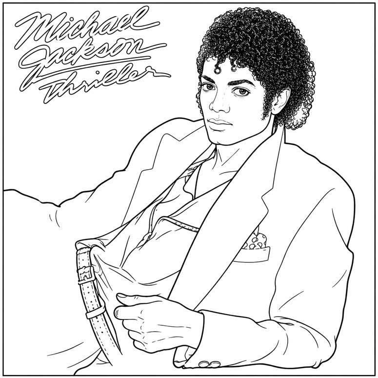 Drawing to color - Thriller - Michael Jackson