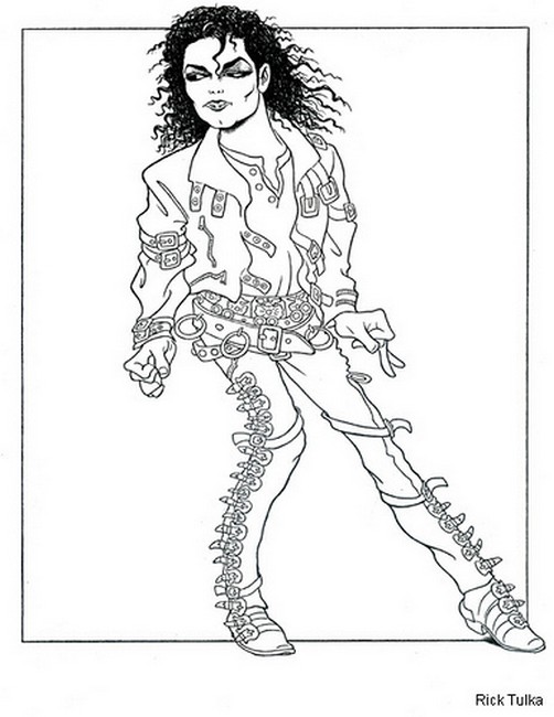 Coloring page Michael Jackson