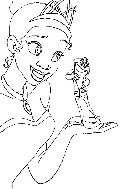 Desenhos para colorir de a princesa e o sapo para colorir -pt