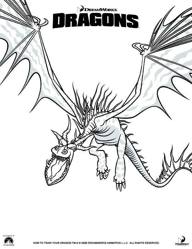 Coloring page How to train your dragon