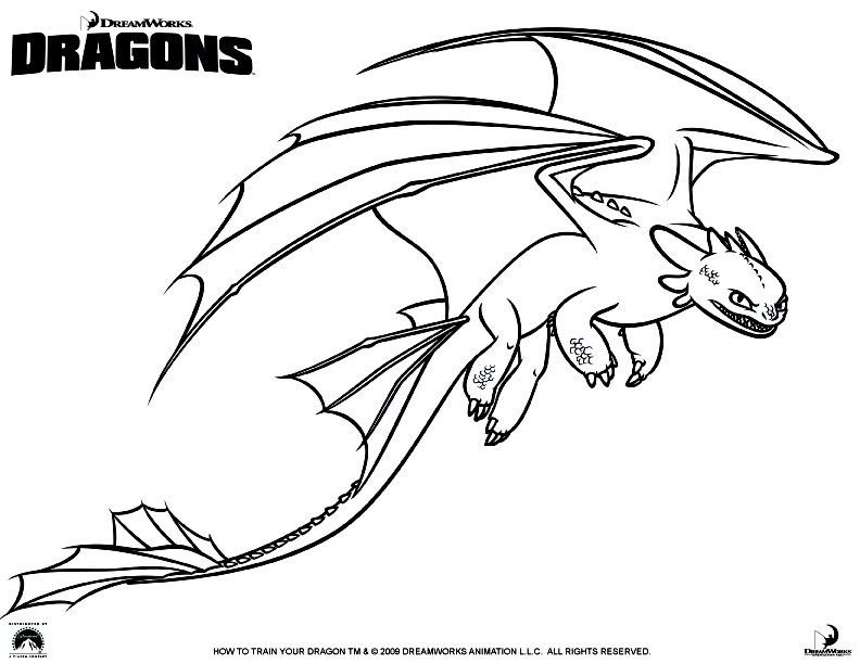 Dibujo para colorear How to train your dragon