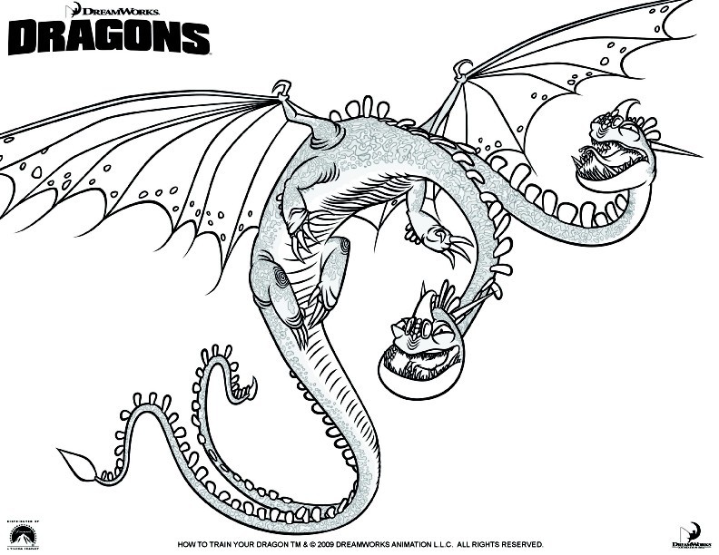 Coloring page How to train your dragon