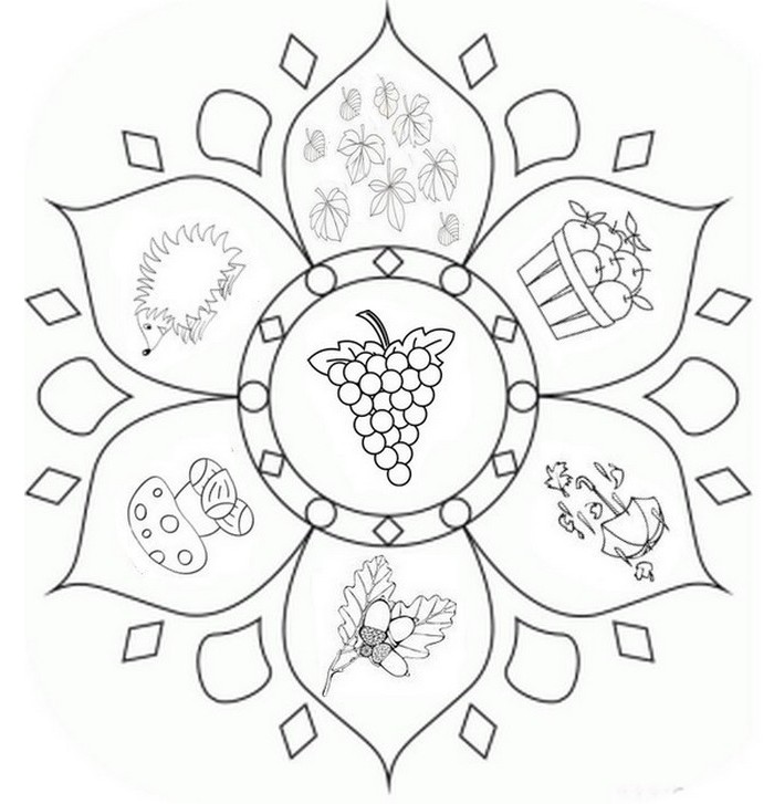 Malvorlagen Mandalas von Herbst