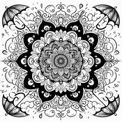 Coloring page Umbrella