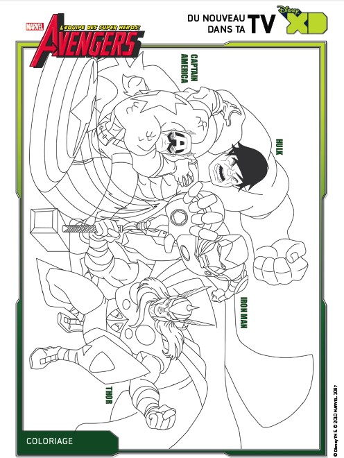 Coloriage de Avengers à colorier pour enfants - Coloriage Avengers