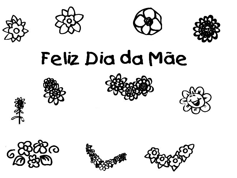 Desenho para colorir Dia da Mae