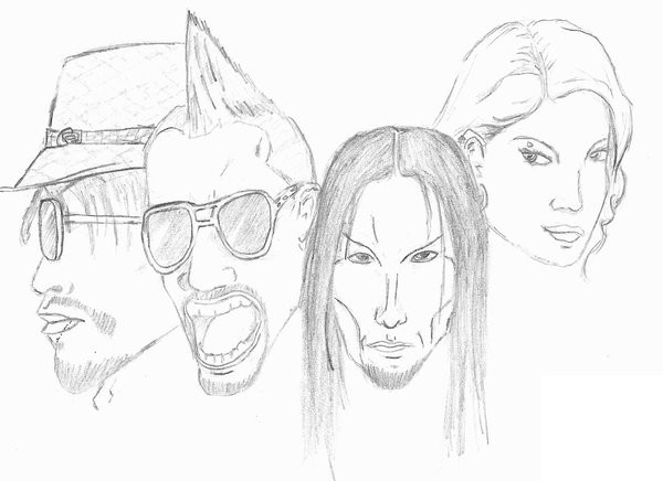 Desenho para colorir Black Eyed Peas