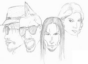 Downloadable coloring - Black Eyed Peas - Famous People