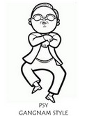 Disegno da colorare Psy - Gangnam style