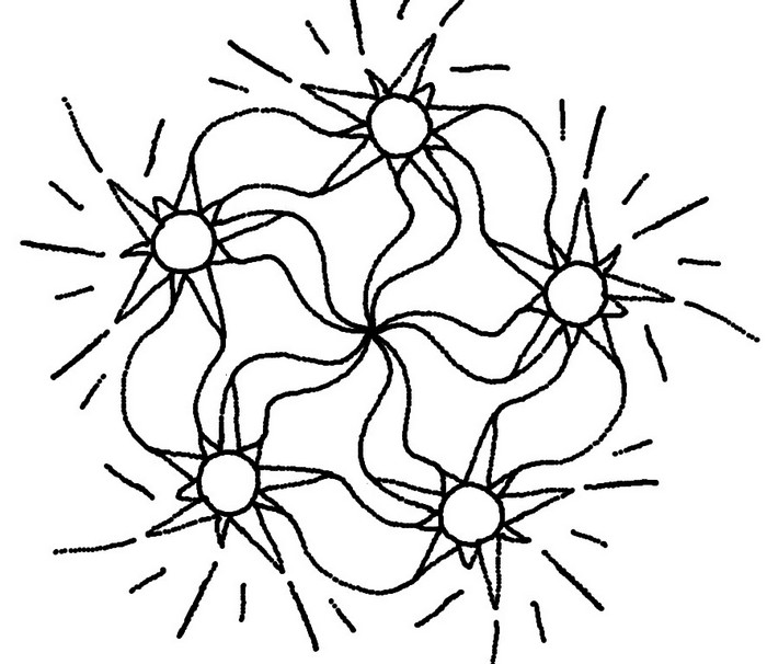 Coloriage Mandala soleils