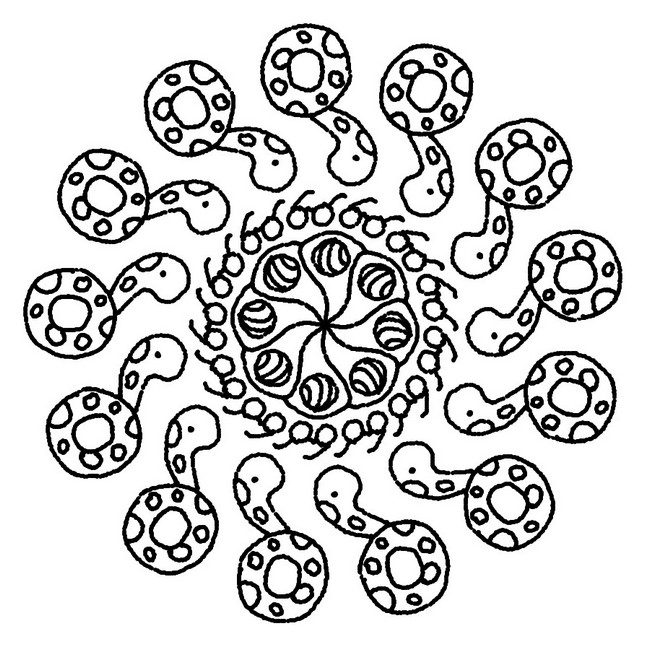 Desenho para colorir Mandalas Verao