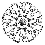 Kleurplaat Mandala Zomer