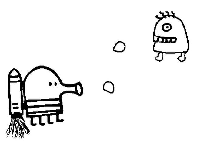 Kleurplaat Doodle Jump