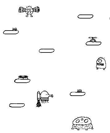 Desenho para colorir Doodle Jump