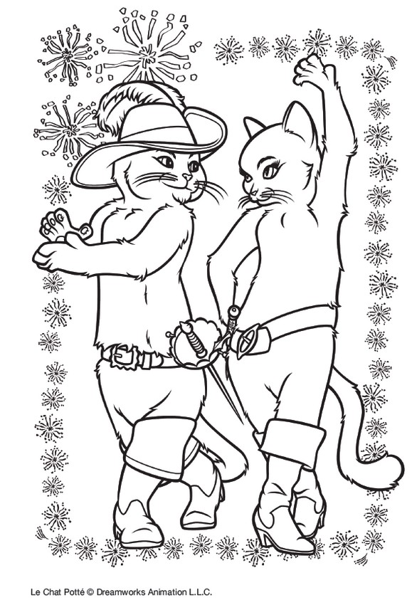 Coloriage Coloriage Le Chat Potté