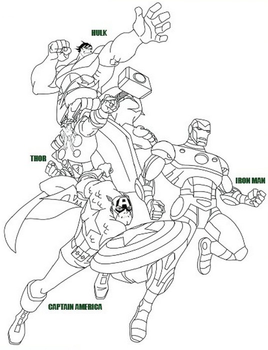 Coloriage Coloriage Avengers