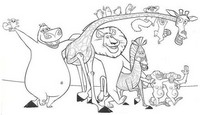 Coloriage Coloriage Madagascar 3