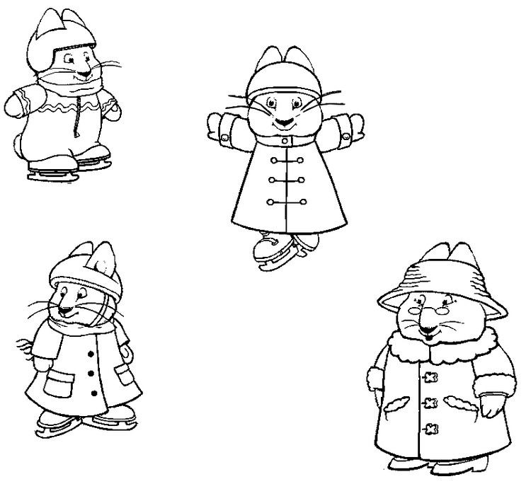 Desenho para colorir Max e Ruby