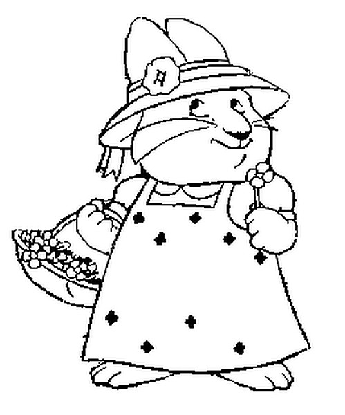 Desenho para colorir Max e Ruby