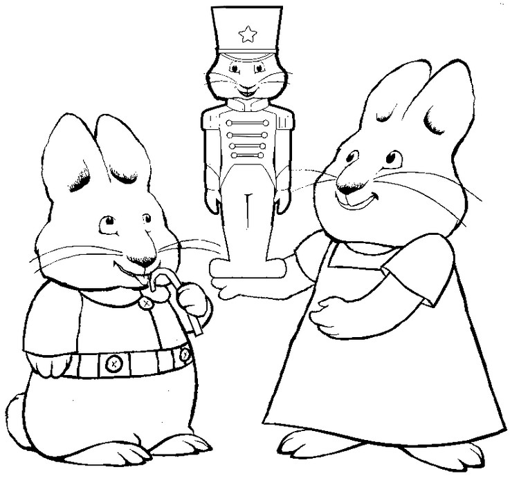 Dibujo para colorear Max y Ruby