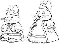 Desenho para colorir Max e Ruby