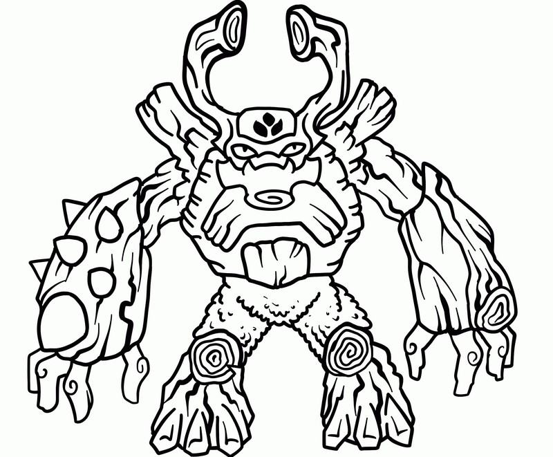 Coloriage Skylanders Giants - Tree Rex