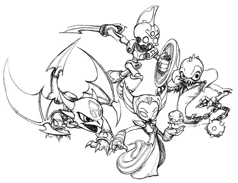 Dibujo para colorear Skylanders -  Muertos vivientes