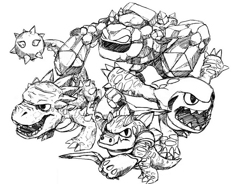 Coloriage Skylanders - Terre