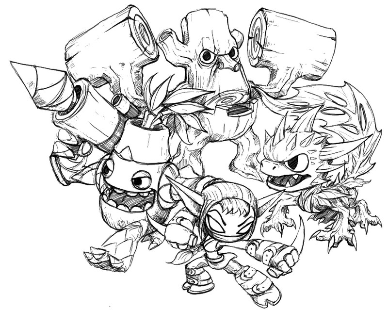 Coloriage Skylanders - Vie