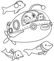 Malebøger Underwater Octonauts
