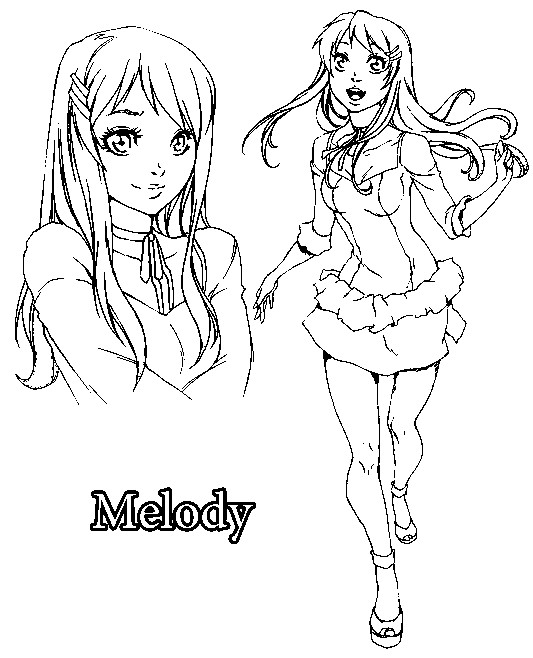 Coloriage Melody